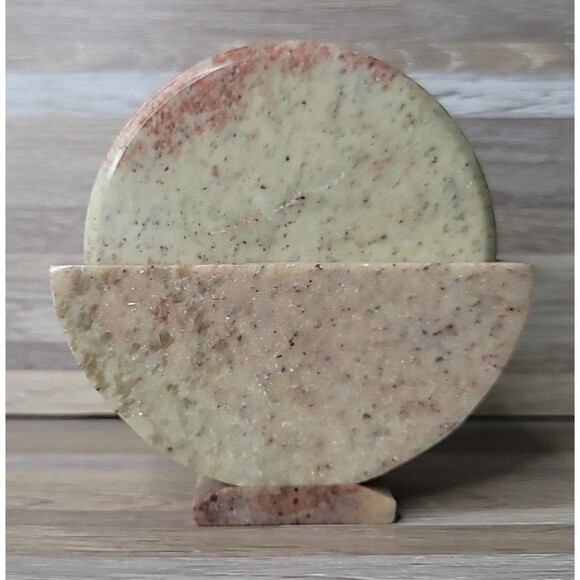 Soft Stone Coaster 6 Piece‎ Set Florial & Leaf Pattern Coaster Drinkware Barware - Picture 3 of 8